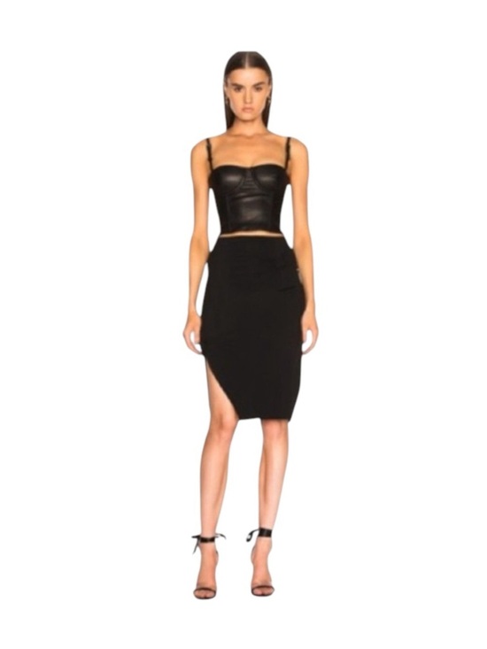 Helmut Lang Dresses & Skirts - new Helmut Lang ♌︎ Slinky Sexy Knot Mini Skirt ♌︎ Black Stretch Jersey ♌︎ Large